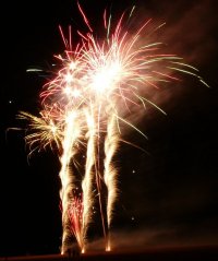 Skegness Beach Fireworks Photograph